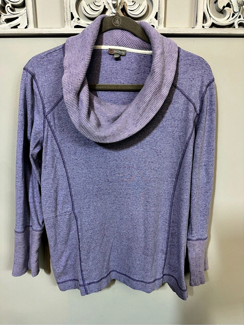 Talbots Purple Cowl Neck Tunic XL
